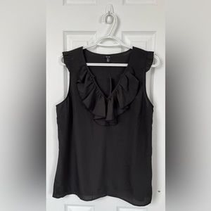 NWT Jacob Sleeveless Blouse with Ruffle Accent
